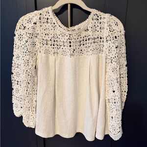 Stunning Anthropologie Cream Lace Blouse